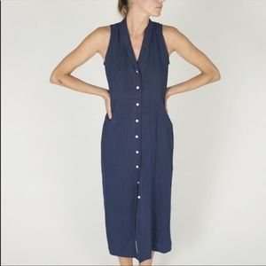 Ilana Kohn Navy Linen Dress